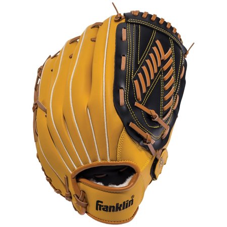 FRANKLIN SPORTS Black/Tan Synthetic Leather Right-handed Baseball Glove 13 in. 22601